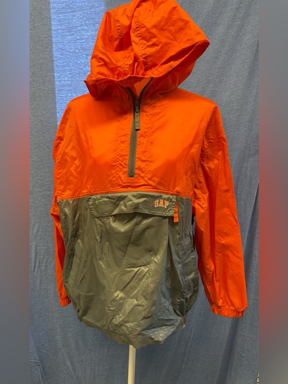 GAP Orange and Olive Hooded Anorak